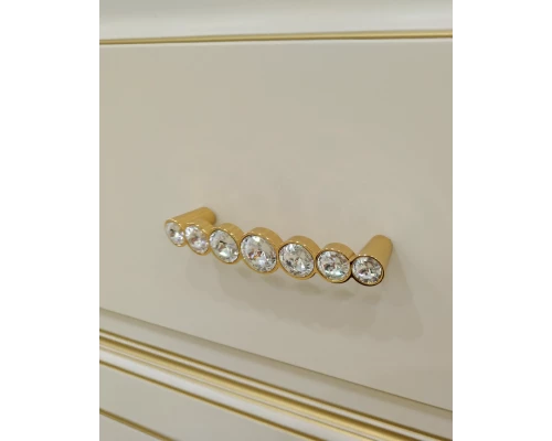 Комплект Misty Франческа - 2100 (тумба + 2 пенала + зеркало) бежевая патина Л-Фрн07210-031Ком