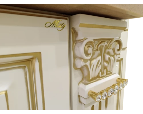 Комплект Misty Франческа - 2100 (тумба + 2 пенала + зеркало) бежевая патина Л-Фрн07210-031Ком