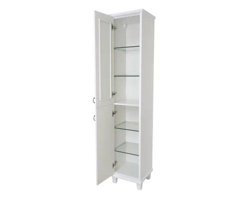 Шкаф - пенал Misty Версаль - 35 со стеклом белый лев. П-Вер05035-011ВСЛ