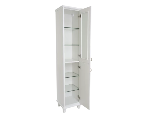 Шкаф - пенал Misty Версаль - 35 со стеклом белый прав. П-Вер05035-011ВСП