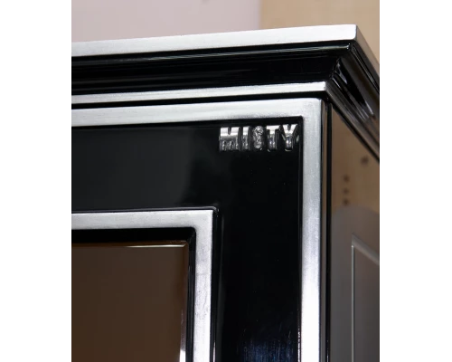 Шкаф - пенал Misty Анжелика - Пенал 40 прав. черный с серебром Л-Анж05040-421П