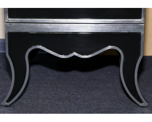 Шкаф - пенал Misty Анжелика - Пенал 40 лев. черный с серебром Л-Анж05040-421Л