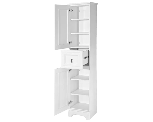 Шкаф - пенал Misty Лувр - белый левый П-Лвр04035-0114Л