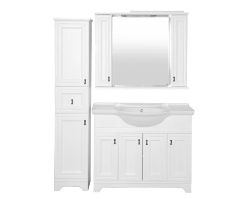 Шкаф - пенал Misty Лувр - белый левый П-Лвр04035-0114Л