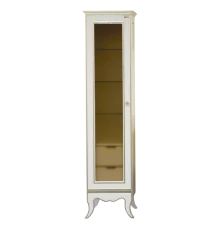 Шкаф - пенал Misty Анжелика - Пенал 40 лев. белый / сусальное золото Л-Анж05040-391Л