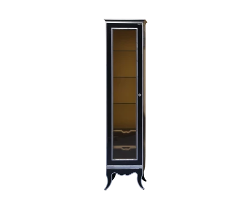 Шкаф - пенал Misty Анжелика - Пенал 40 лев. черный с серебром Л-Анж05040-421Л