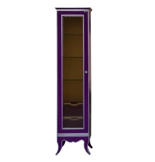 Шкаф - пенал Misty Анжелика - Пенал 40 лев. сиреневый/сусальное серебро Л-Анж05040-411Л