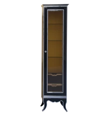 Шкаф - пенал Misty Анжелика - Пенал 40 прав. черный с серебром Л-Анж05040-421П