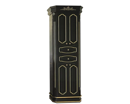 Шкаф - пенал Misty Астория Gold 60 черный глянец Л-Асг05060-0218