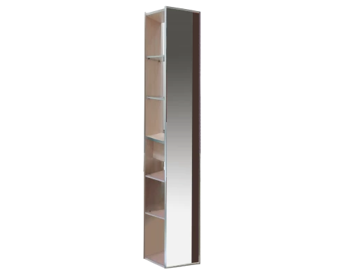 Шкаф - пенал Misty Джулия 30 зеркальный коричневый Л-Джу05030-1414