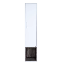 Шкаф - пенал Misty Фетта - 35 с нишей подвесной белый правый П-Фет05035-011П