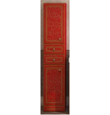 Шкаф - пенал Misty Fresko 35 L с 2-мя ящиками красный патина Л-Фре05035-04172ЯЛ