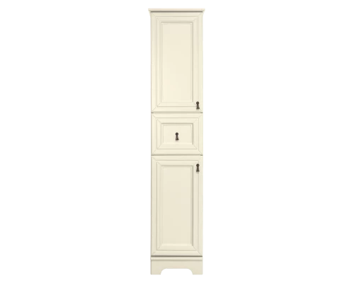 Шкаф - пенал Misty Лувр - 35 с 1 ящ. левый (слоновая кость) П-Лвр04035-1014Л