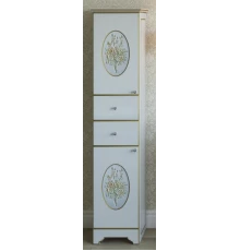 Шкаф - пенал Misty Milano 35 L с 2-мя ящиками и Б/К бежевый патина Л-Мил05035-033К2ЯЛ