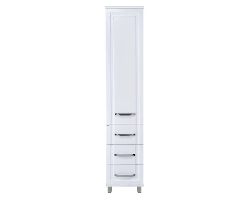 Шкаф - пенал Misty Терра - 40 с 3 ящ. белый правый П-Тер0504001-3ЯП