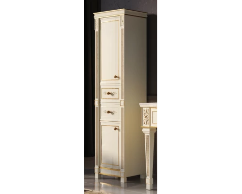 Шкаф - пенал Misty Tiffany 50 L бежевый сусальное золото Л-Тиф05050-381Л