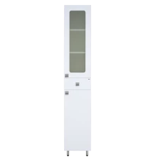 Шкаф - пенал Misty Урал - 35 с 1 ящ. белый правый Э-Ура0503501-01П