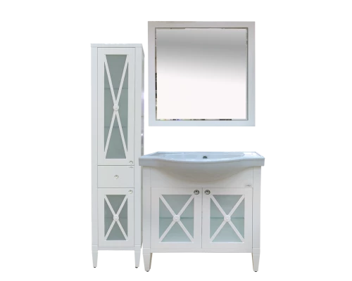 Шкаф - пенал Misty Анна - 40 Пенал 1 ящ. лев.со стеклом П-Анн-05040-0121ЯЛ