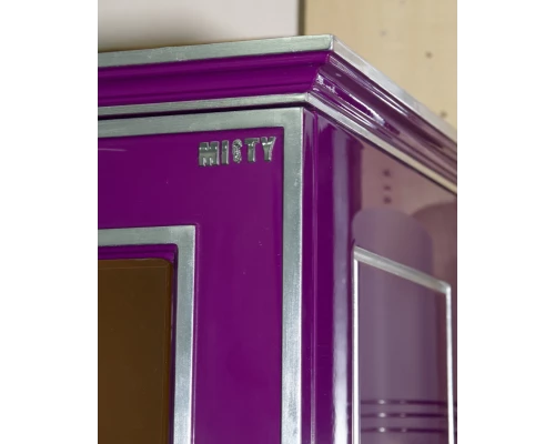 Шкаф - пенал Misty Анжелика - Пенал 40 прав. сиреневый/сусальное серебро Л-Анж05040-411П