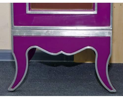 Шкаф - пенал Misty Анжелика - Пенал 40 лев. сиреневый/сусальное серебро Л-Анж05040-411Л