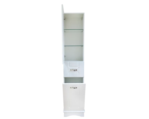 Шкаф - пенал Misty Эльбрус - 40 Пенал белая эмаль 1 ящ. лев. + Б/К П-Эль05040-011Л