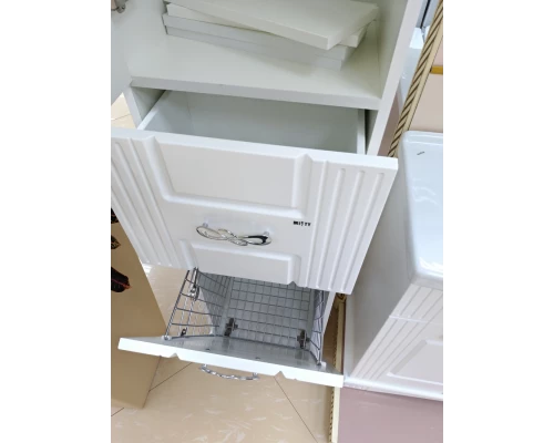 Шкаф - пенал Misty Эльбрус - 40 Пенал белая эмаль 1 ящ. лев. + Б/К П-Эль05040-011Л