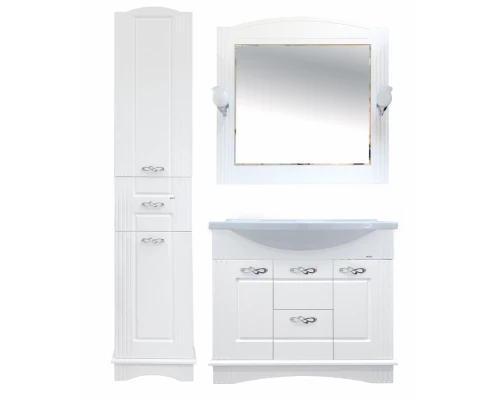 Шкаф - пенал Misty Эльбрус - 40 Пенал белая эмаль 1 ящ. лев. + Б/К П-Эль05040-011Л