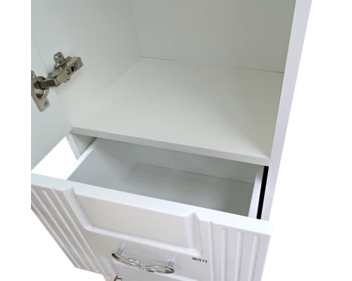 Шкаф - пенал Misty Эльбрус - 40 Пенал белая эмаль 1 ящ. лев. + Б/К П-Эль05040-011Л