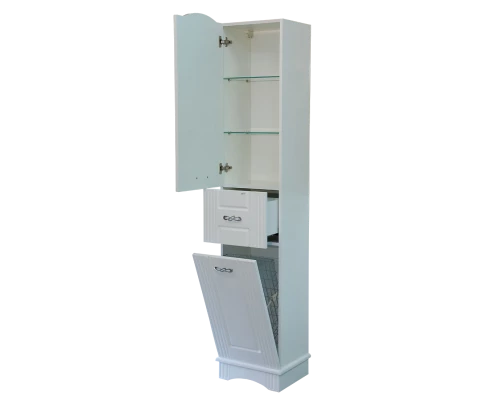 Шкаф - пенал Misty Эльбрус - 40 Пенал белая эмаль 1 ящ. лев. + Б/К П-Эль05040-011Л