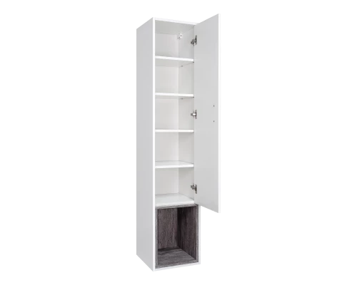 Шкаф - пенал Misty Фетта - 35 с нишей подвесной белый правый П-Фет05035-011П