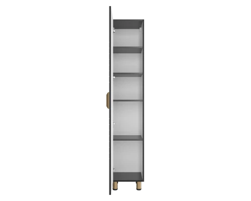 Шкаф - пенал Brevita Gloster - 35 левый (графит)