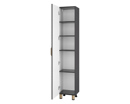 Шкаф - пенал Brevita Gloster - 35 левый (графит)