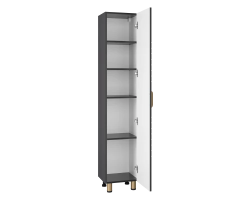 Шкаф - пенал Brevita Gloster - 35 правый (графит)