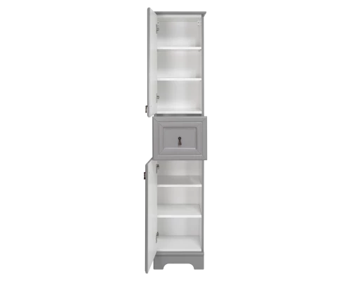 Шкаф - пенал Misty Лувр - 35 с 1 ящ. левый (серый) П-Лвр04035-1504Л