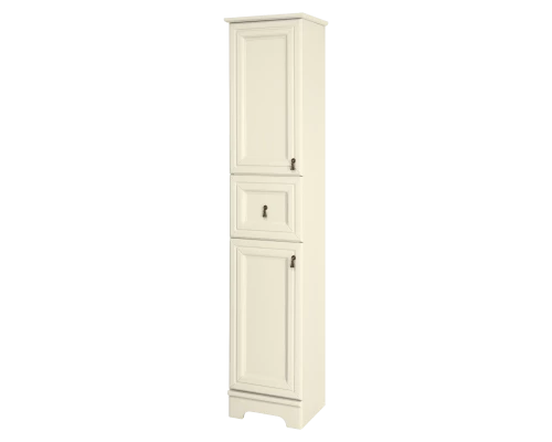 Шкаф - пенал Misty Лувр - 35 с 1 ящ. левый (слоновая кость) П-Лвр04035-1014Л