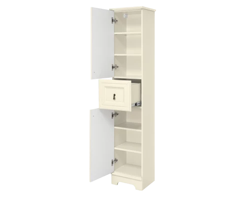 Шкаф - пенал Misty Лувр - 35 с 1 ящ. левый (слоновая кость) П-Лвр04035-1014Л