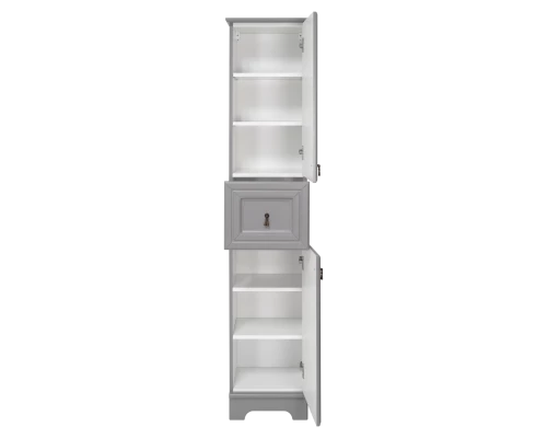 Шкаф - пенал Misty Лувр - 35 с 1 ящ. правый (серый) П-Лвр04035-1504П