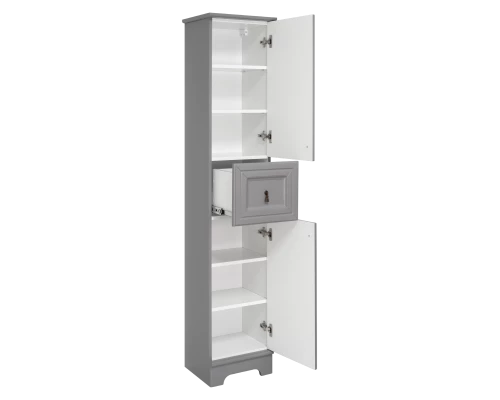 Шкаф - пенал Misty Лувр - 35 с 1 ящ. правый (серый) П-Лвр04035-1504П