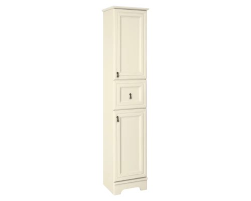 Шкаф - пенал Misty Лувр - 35 с 1 ящ. правый (слоновая кость) П-Лвр04035-1014П