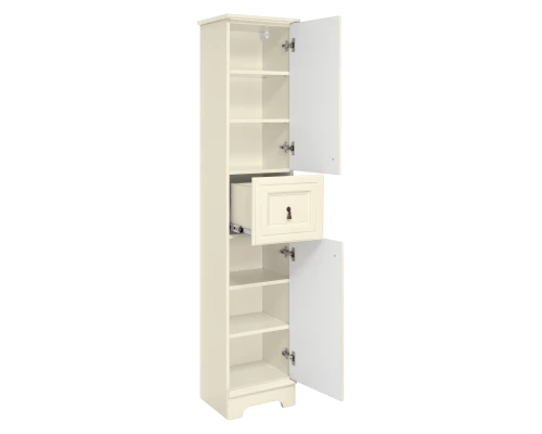 Шкаф - пенал Misty Лувр - 35 с 1 ящ. правый (слоновая кость) П-Лвр04035-1014П