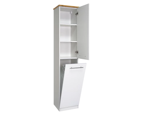 Шкаф - пенал Misty Респект - 35 с бельевой корзиной правый