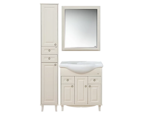 Шкаф - пенал Misty Шармель 35 L с 2-мя ящиками светло-бежевый Л-Шрм05035-5812ЯЛ