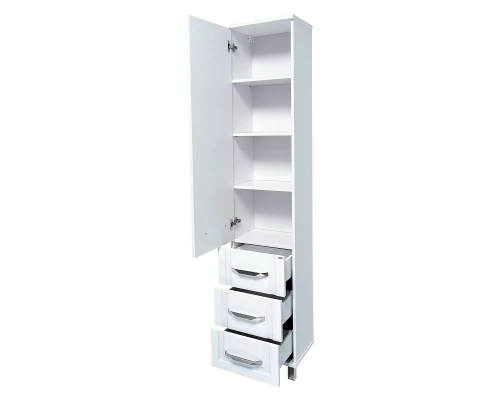 Шкаф - пенал Misty Терра - 40 с 3 ящ. белый левый П-Тер0504001-3ЯЛ