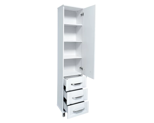 Шкаф - пенал Misty Терра - 40 с 3 ящ. белый правый П-Тер0504001-3ЯП