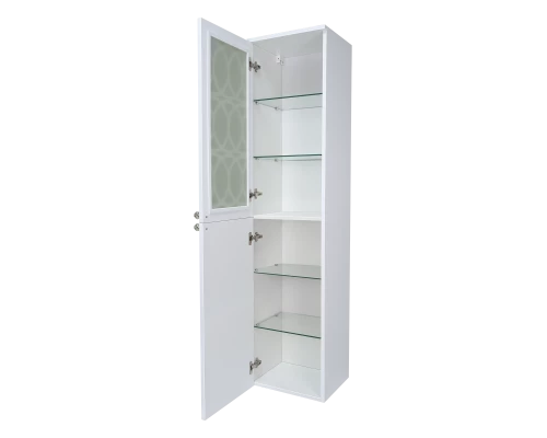 Шкаф - пенал Misty Тондо - 40 подвесной белый левый П-Тон05040-011Л