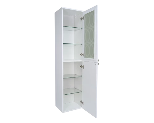 Шкаф - пенал Misty Тондо - 40 подвесной белый правый П-Тон05040-011П