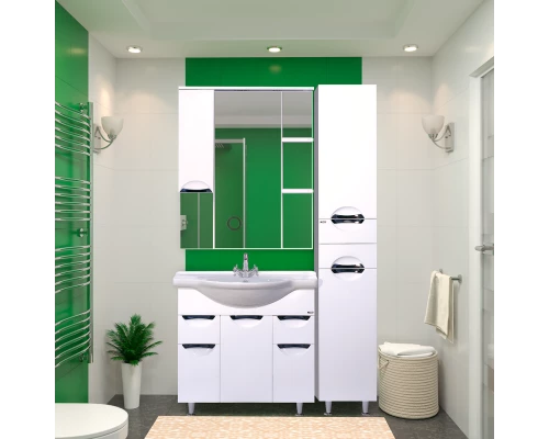 Шкаф - пенал Misty Орхидея - 35 с Б/К белый правый П-Жас05035-011БкП