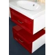 Тумба Misty Европа - 50 Тумба подкатная красная эмаль П-Евр07060-041