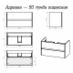 Тумба под раковину Misty Адриана - 90 подвесная с 2 ящ. П-Адр01090-0122Я