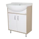 Тумба под раковину Misty Делла - 60 напольная прямая (ЛДСП / Белая) Э-Дел-07060-011922дП